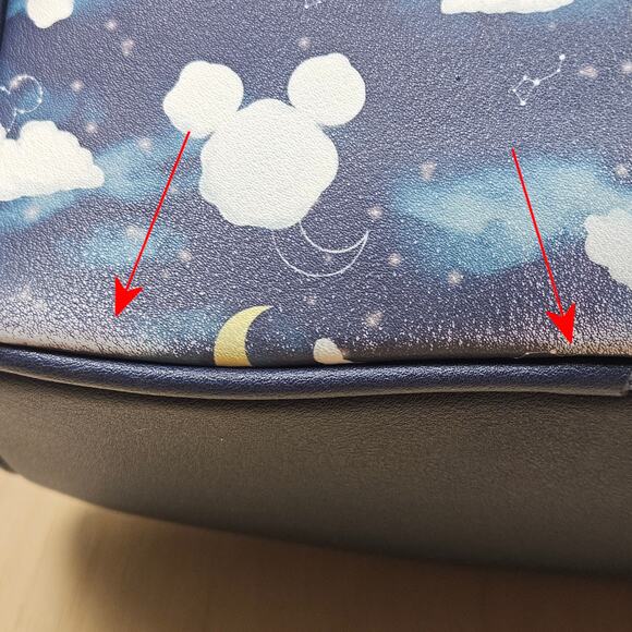 Loungefly Disney Mickey Mouse Clouds Night Moon Mini Backpack Bag READ DESCRIPT. - Picture 8 of 11